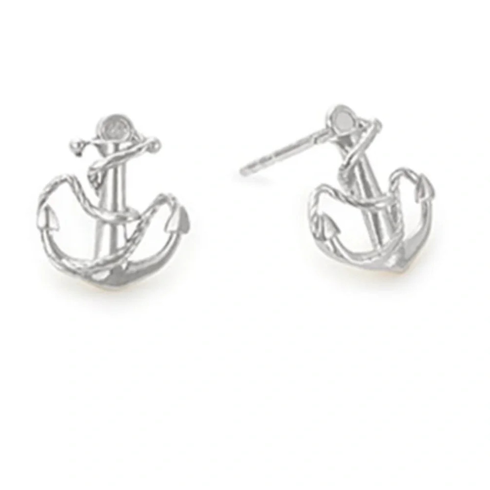 ALEX AND ANI Anchor Stud Earrings